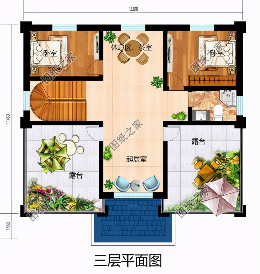 简单大气农村150平米三层楼房外观效果图，美观实用还省钱