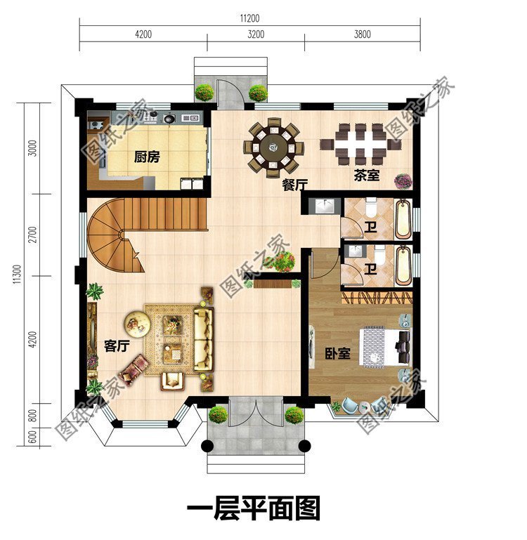 长11米宽11米左右的农村自建房设计图，非常适合农村，看看哪一套更适合你？