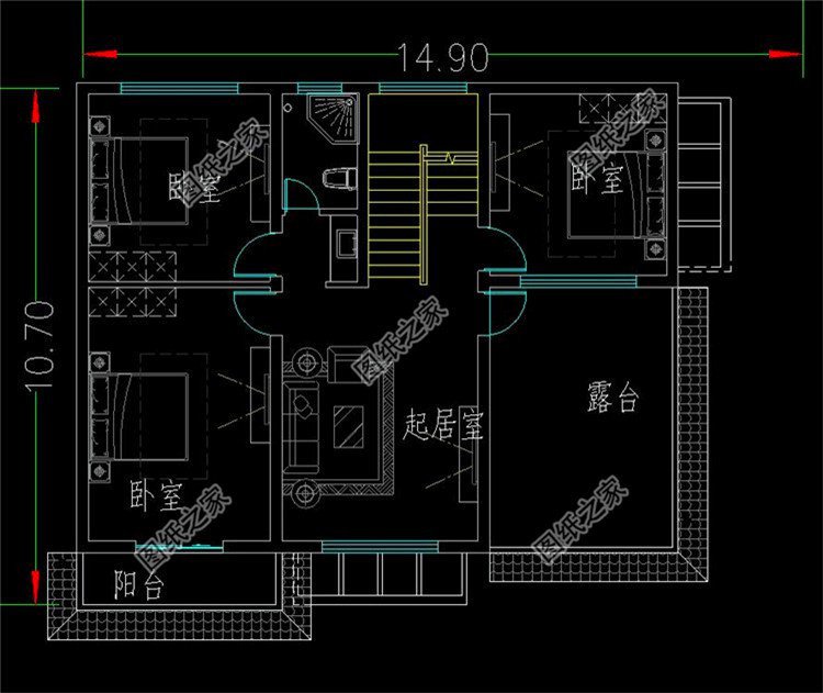 农村三层小洋楼户型图，户型布局超赞，最后一款最奢华