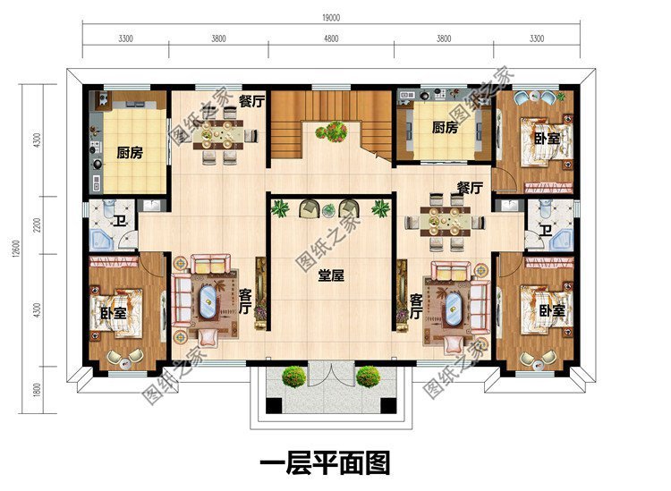 40万农村双拼别墅图片，户型这样布局能提高空间利用率