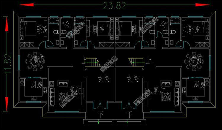 40万农村双拼别墅图片，户型这样布局能提高空间利用率