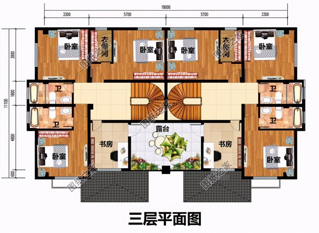 现代中式双拼别墅3dmax 模型下载-光辉城市