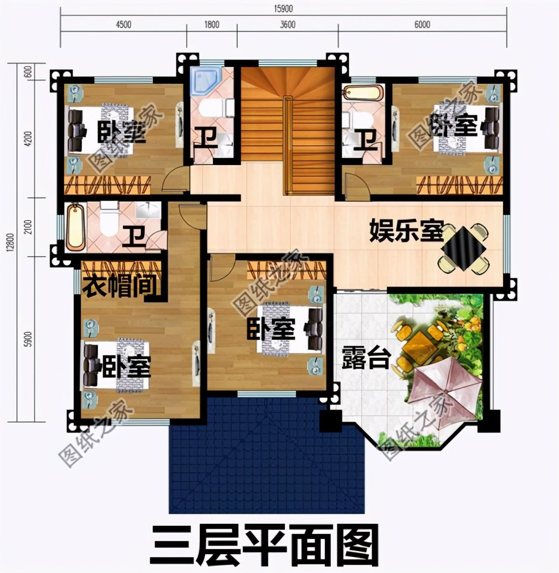 农村砖混三层自建房设计图，适合自己的才最舒适，建好让人百看不厌