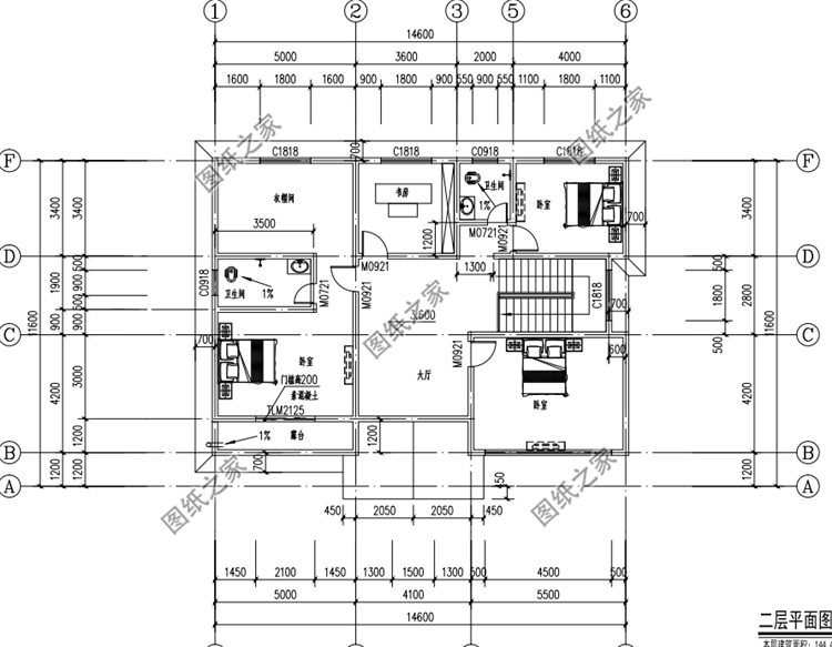 150平大户型二层自建房设计图，这么大占地足够了，选其中一款去建房吧