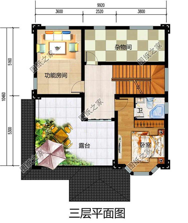 三层农村楼房设计图，2024年建房选这款准没错，收藏图纸不迷路