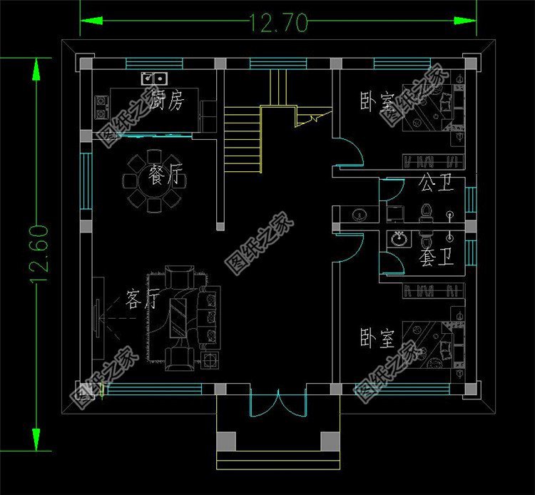 3套经济实用型农村别墅自建房设计图，户型经典，好看又大气