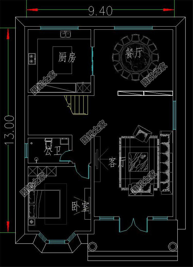 窄到9米的自建房設計,一個小二層夠全家人住