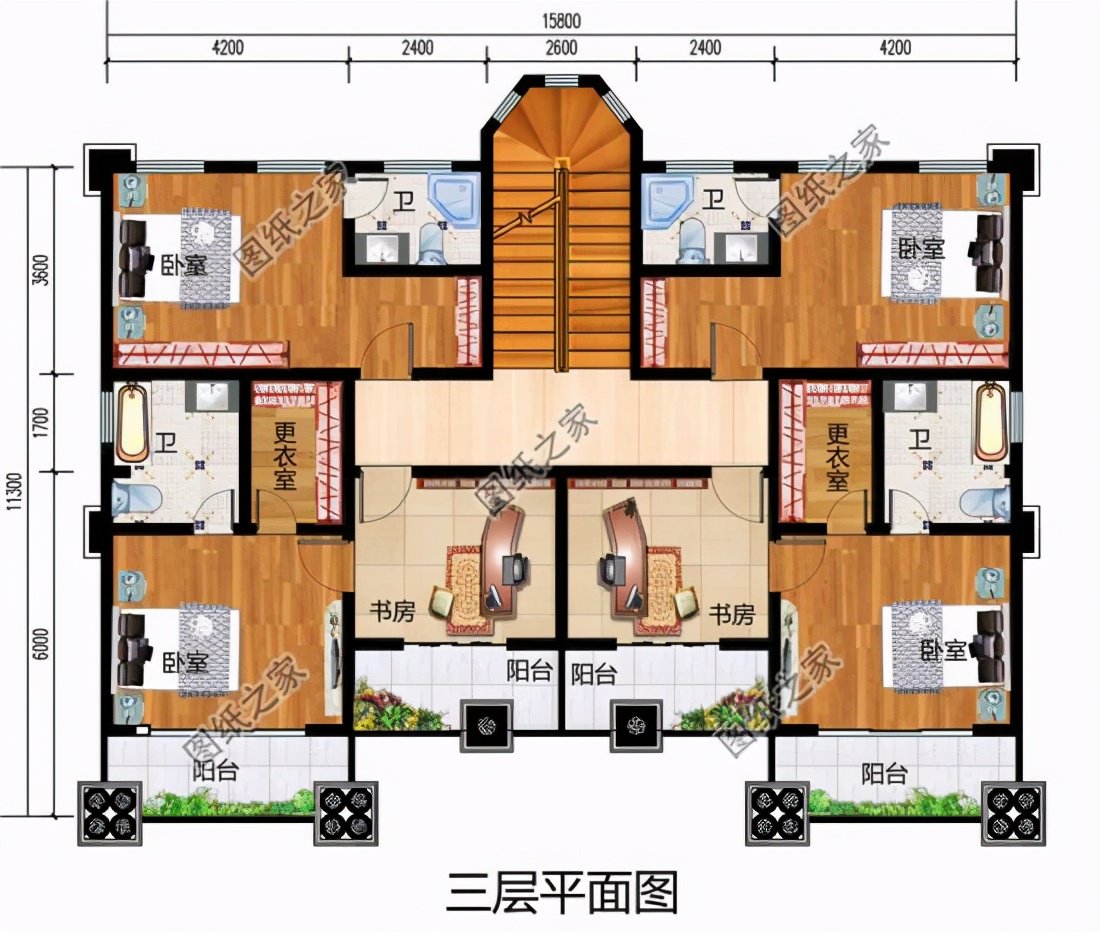 方案三:农村四层自建别墅设计图,占地150平米,挑空客厅设计图纸介绍