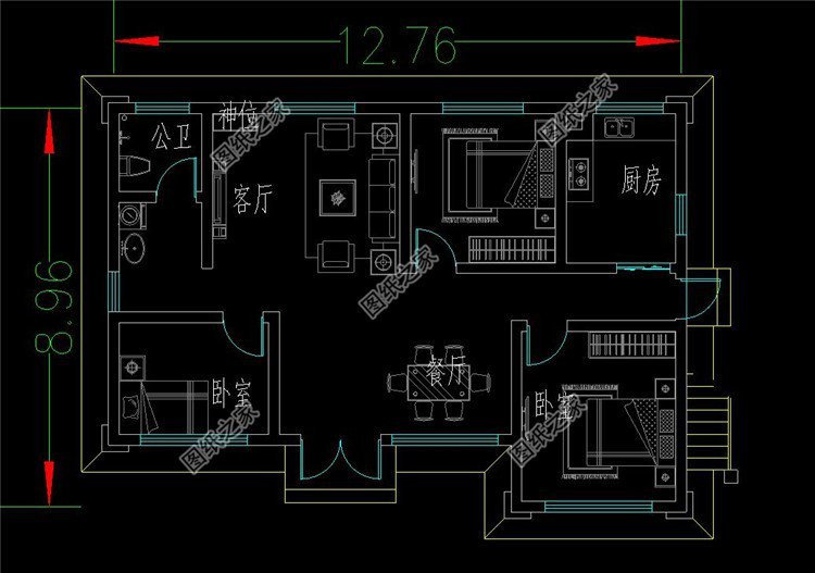 一层普通自建房户型图简易，推荐四款21年最火的一层别墅