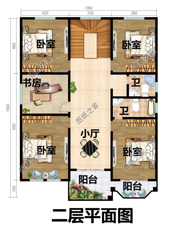170平二层简欧别墅设计方案图