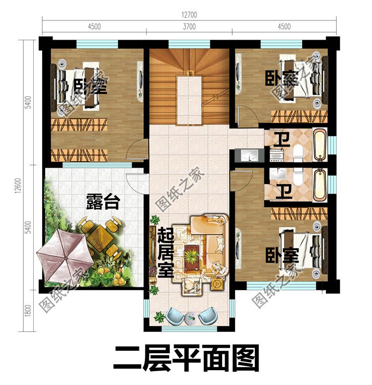 130-140平方米简欧风格二层别墅设计施工图