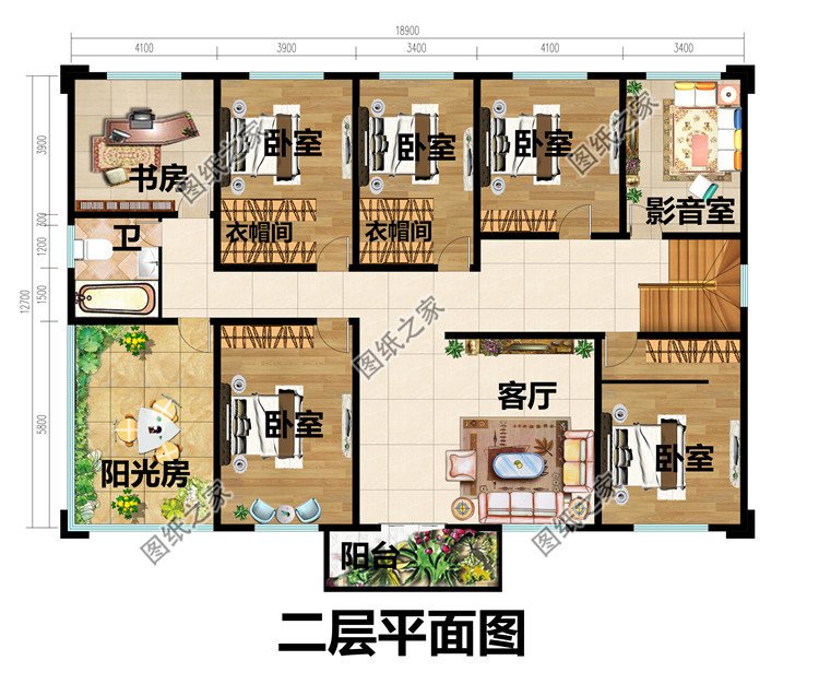 2023新中式农村三层别墅图