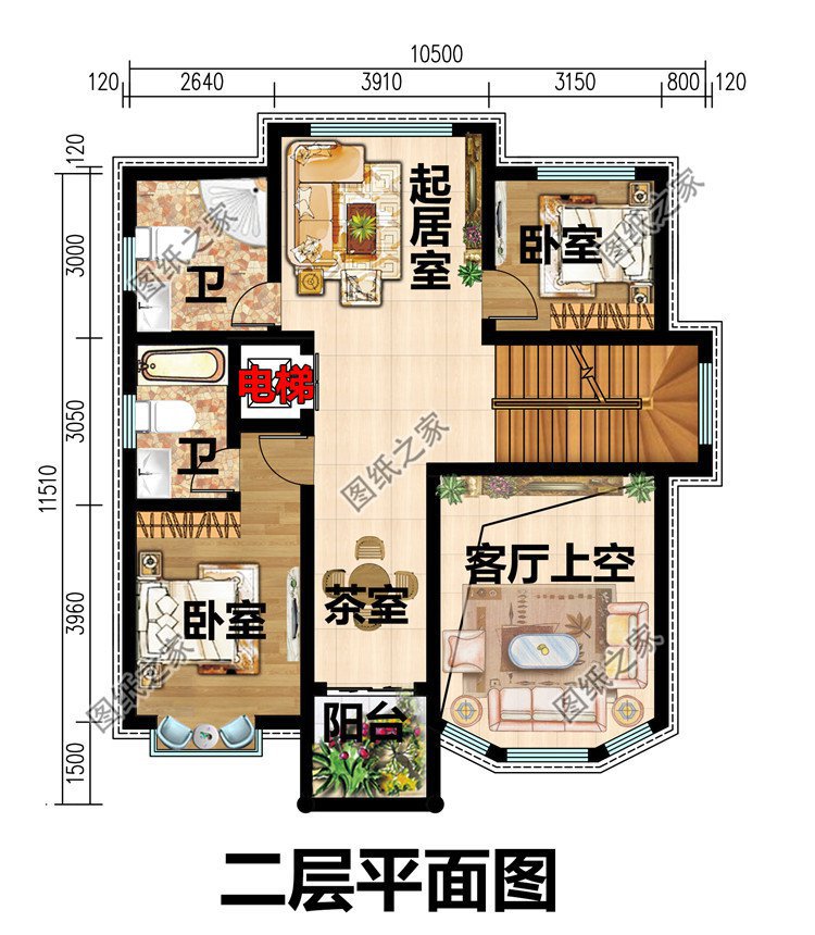 典雅不失风情的梦幻三层实用带露台别墅