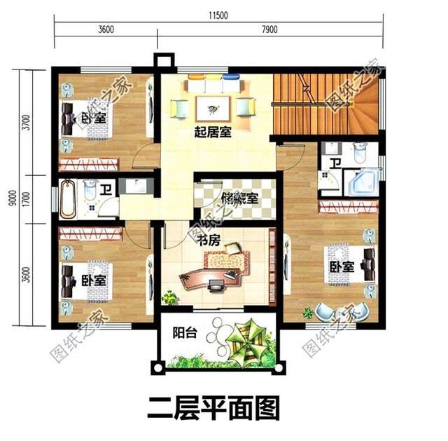 最为实用的造型简单的二层砖混自建房,大家都很喜欢_盖房知识_图纸之