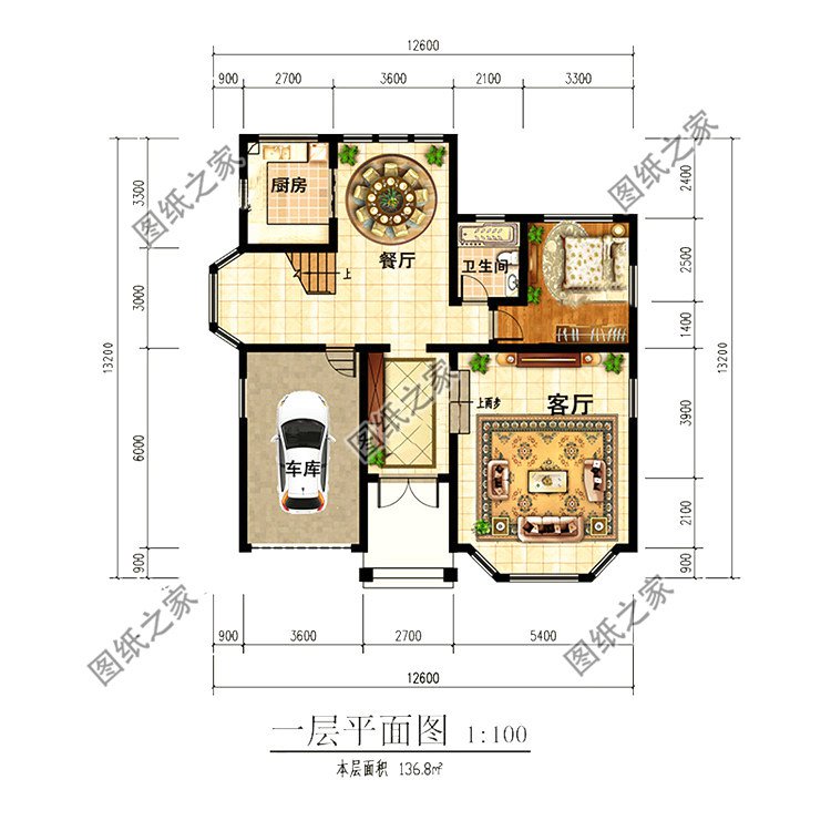 造价20万左右带车库的二层别墅设计图，简直美丽动人