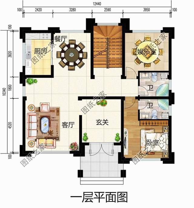 框架结构的新中式三层农村别墅，这样的建筑绝对是国人的偏爱