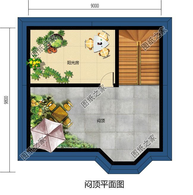 9×9农村别墅效果图，小而精巧，实用舒适