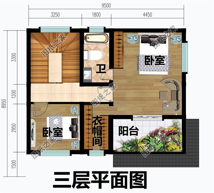 9×9农村别墅效果图，小而精巧，实用舒适