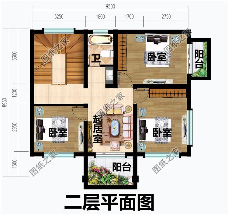 9×9农村别墅效果图，小而精巧，实用舒适