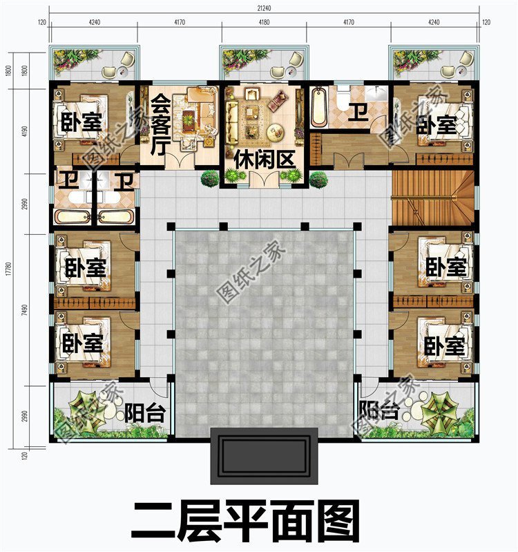 现代风格四合院别墅设计图，古式与现代的完美结合，还不随我入坑