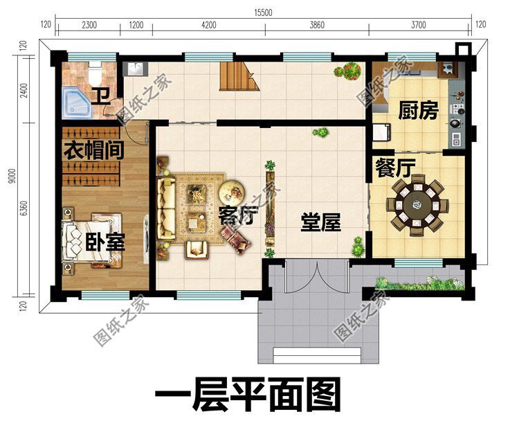 二层带堂屋的欧式别墅，回老家建一栋，温柔你生命中所有的岁月