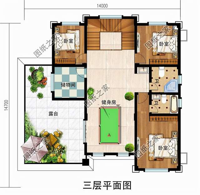 新中式三层自建房图纸，不过时的设计，在老家建一栋扬名百年