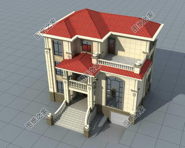 30w左右欧式三层别墅，一个幸福的家庭需要一套好房子衬托