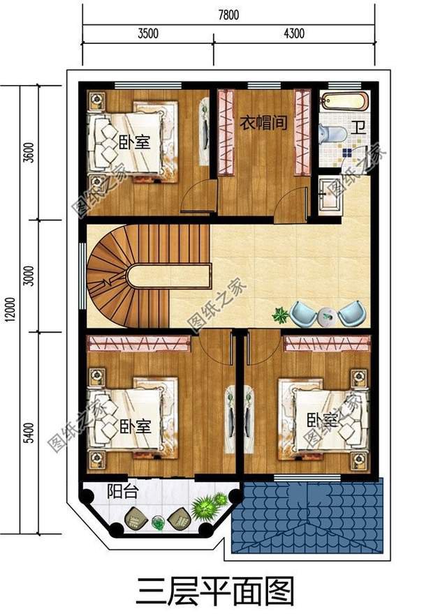 三层小别墅设计图，我敢打赌，99%的人见了之后都会爱上它