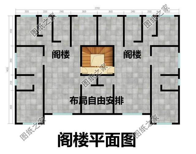 一层双拼别墅设计图，丰富的室内空间配置，满足您的生活起居