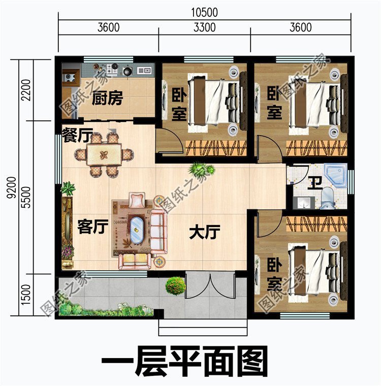 15万以内一层自建房，简单好看，盖房住的舒心才是好设计