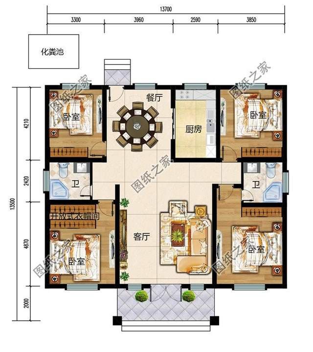 最实用的一层别墅，五套别具特色的图纸，建好媲美顶级别墅