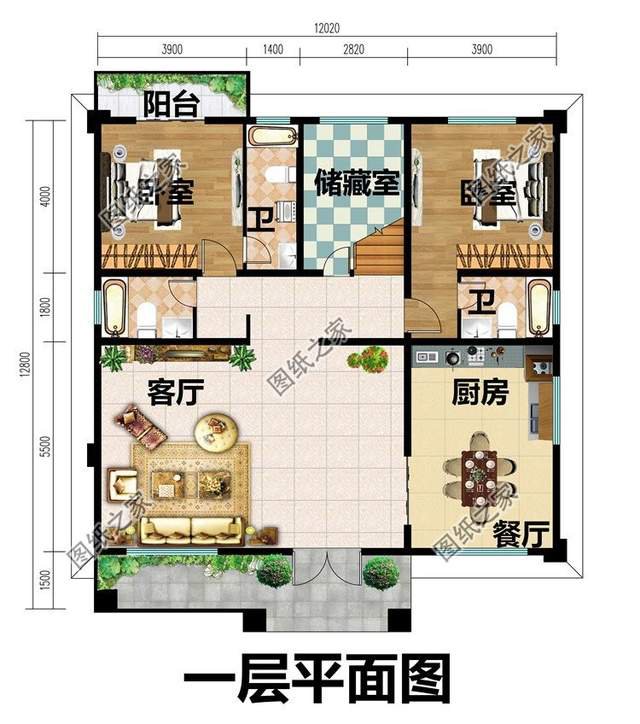 平屋顶自建别墅，设计精良大气，平屋顶也能建出豪宅感