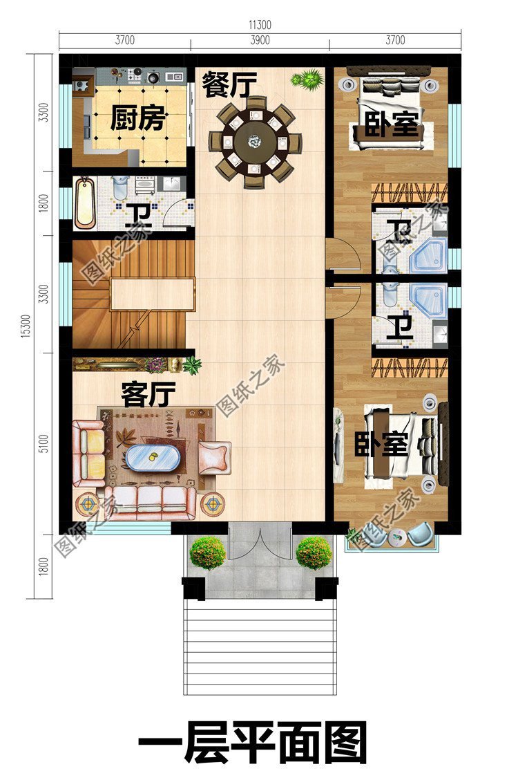 农村自建房图纸推荐，简单实用造价低，生活居住舒适又惬意