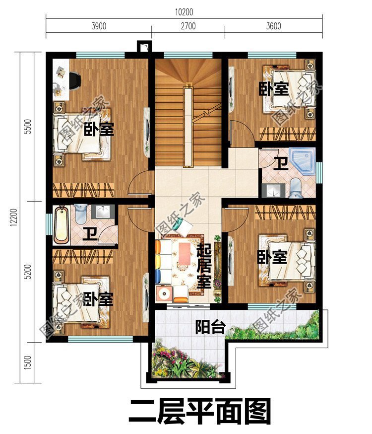 农村三层别墅设计图，外观建造整体风格简约却透露着十足的设计感