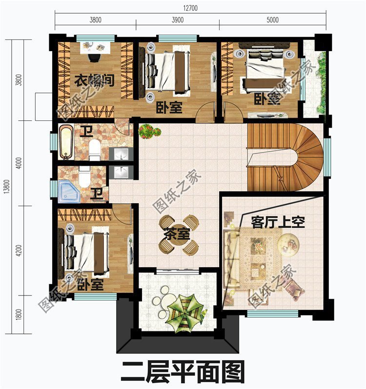 农村三层别墅设计图，外观建造整体风格简约却透露着十足的设计感