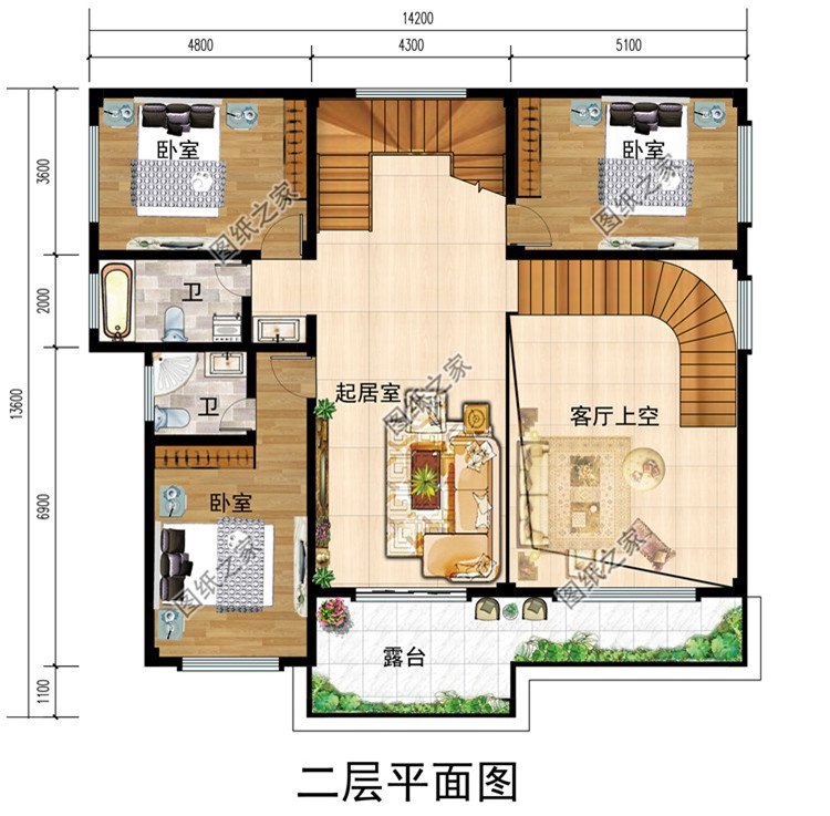 农村三层别墅设计图，外观建造整体风格简约却透露着十足的设计感