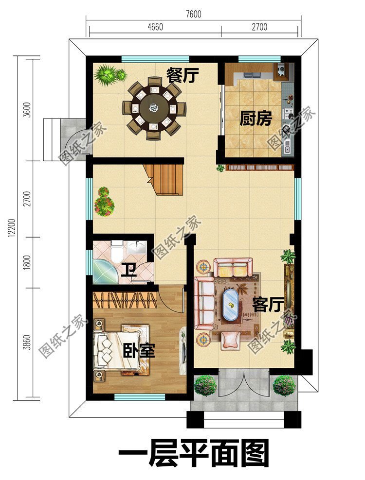 小户型农村自建房设计，完全可以满足家人的居住需求