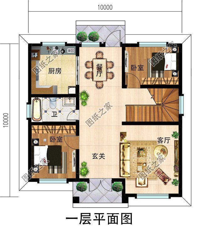 小户型农村自建房设计，完全可以满足家人的居住需求