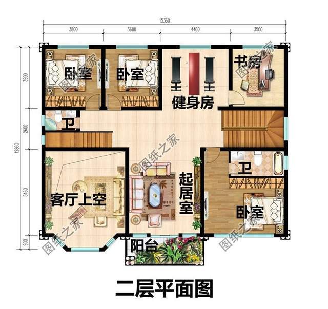 农村自建房设计图，功能分区合理，提高空间利用率方便生活