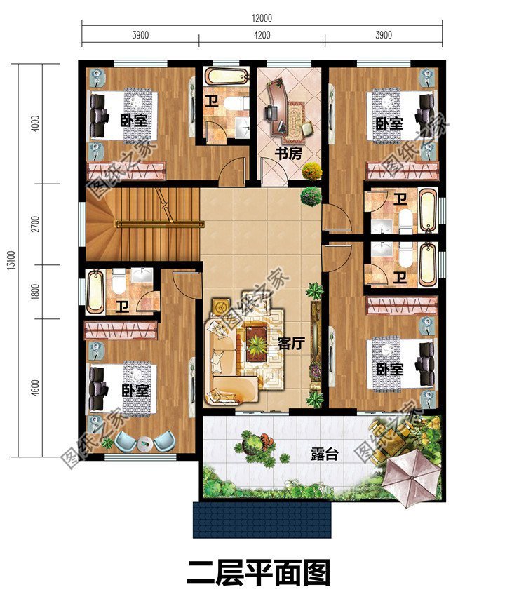 农村自建养老房别墅设计，居住空间合理有序，晚年生活有条不紊