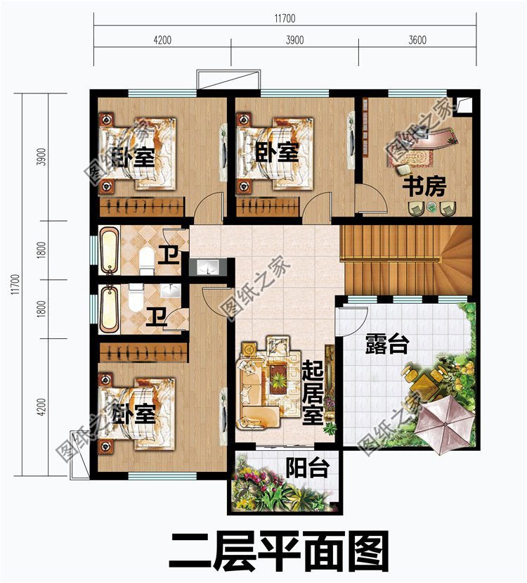 四套农村二层别墅设计，第三款15万起建，建在老家最合适不过了