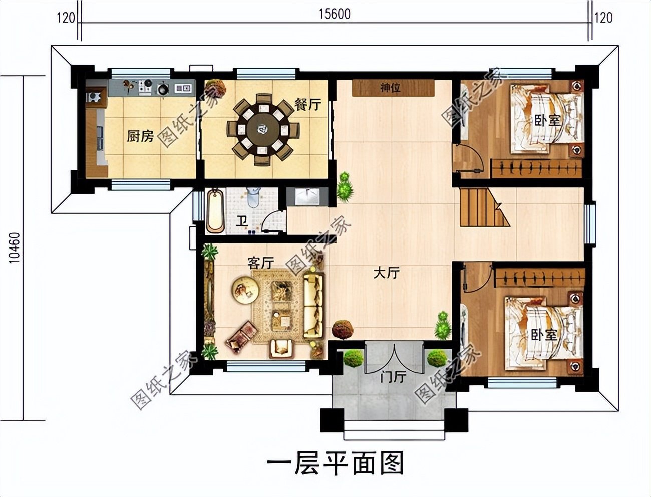 农村带独立厨房别墅设计，布局合理实用提升不少居住幸福感