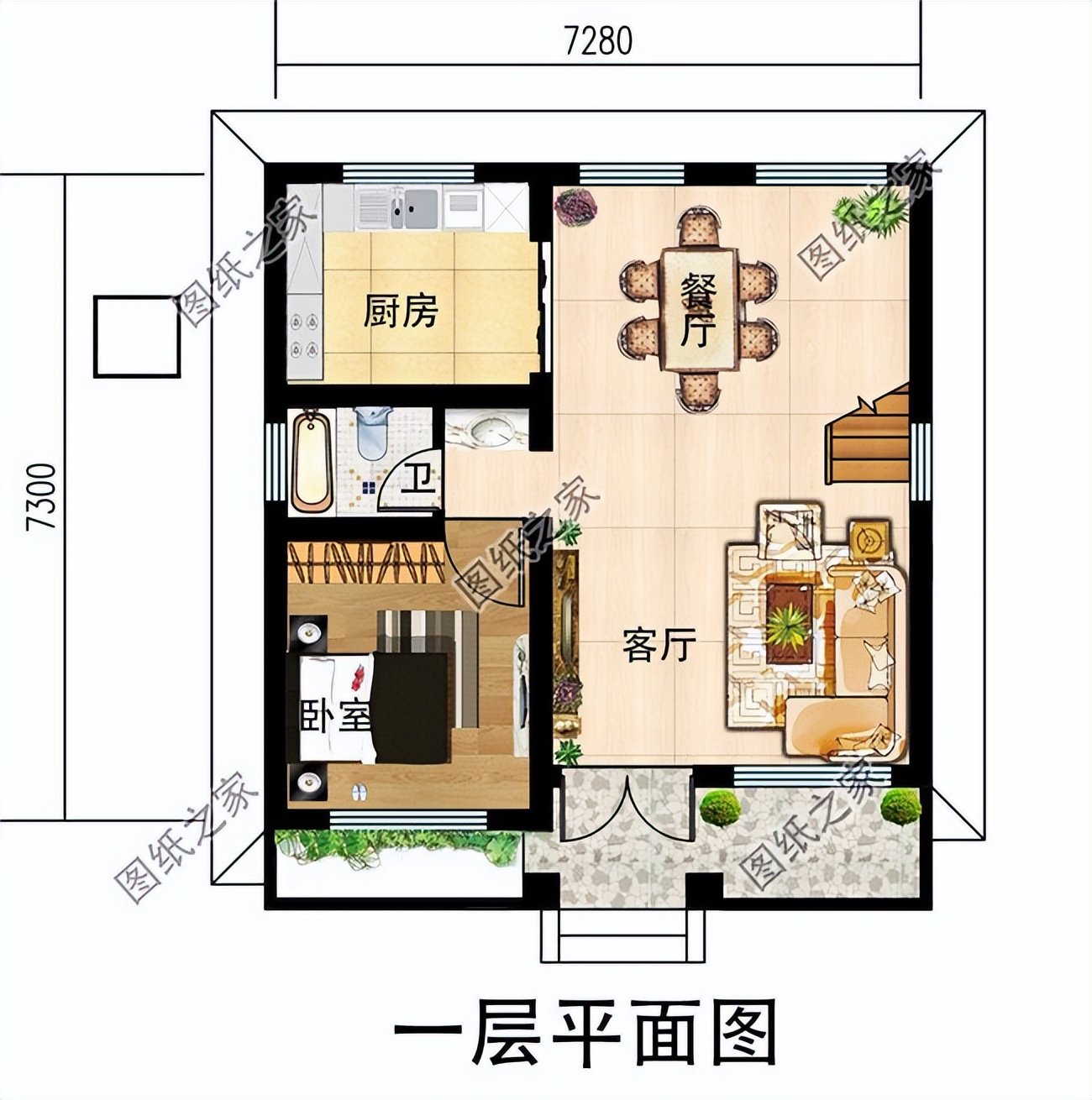 四套精品小户型二层别墅，面宽10米以内，小面积建房必看