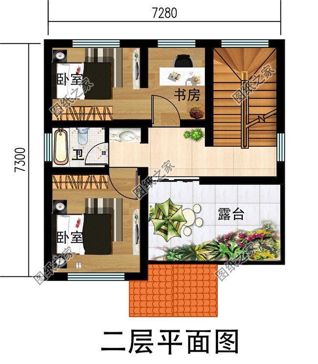 四套精品小户型二层别墅，面宽10米以内，小面积建房必看