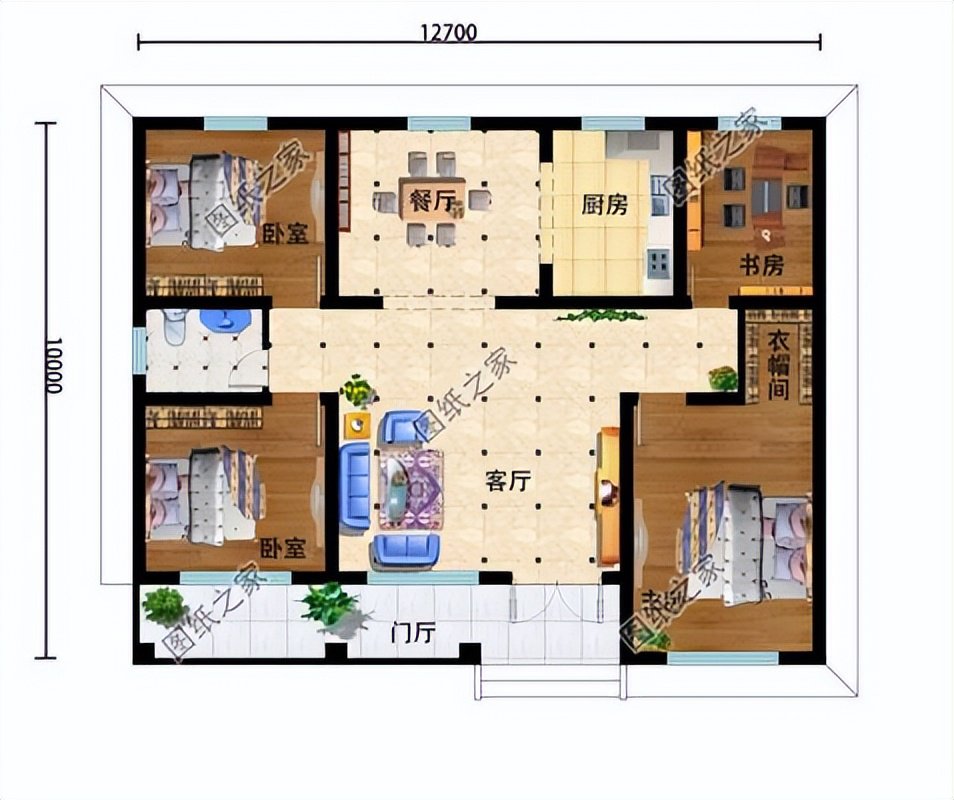 农村自建一层养老房推荐，简单好看实用，五年后必火户型