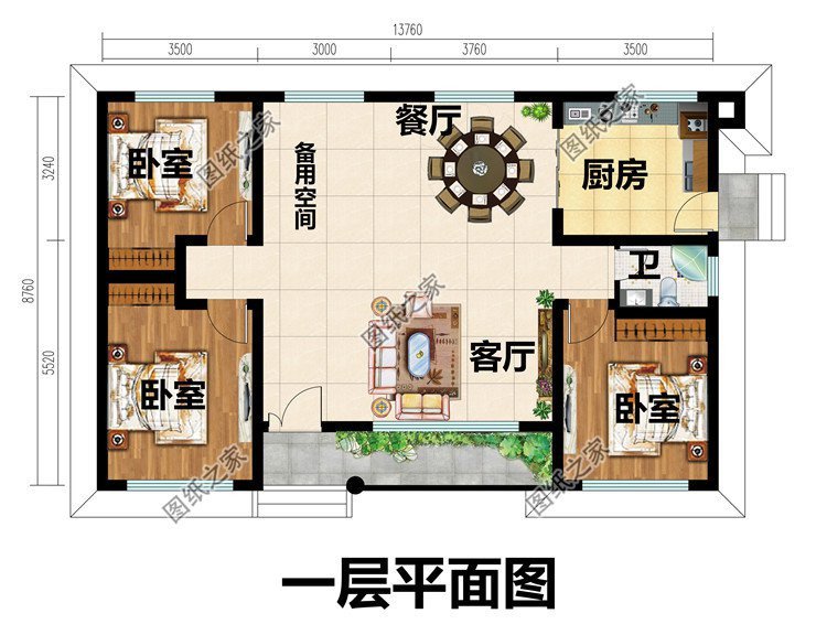 农村自建一层养老房推荐，简单好看实用，五年后必火户型