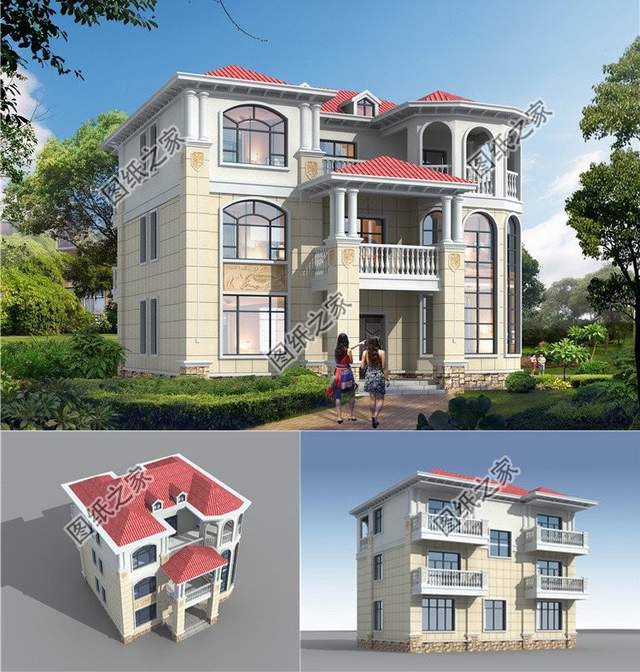 最新三层别墅设计，简约大方，成功人士建房的选择