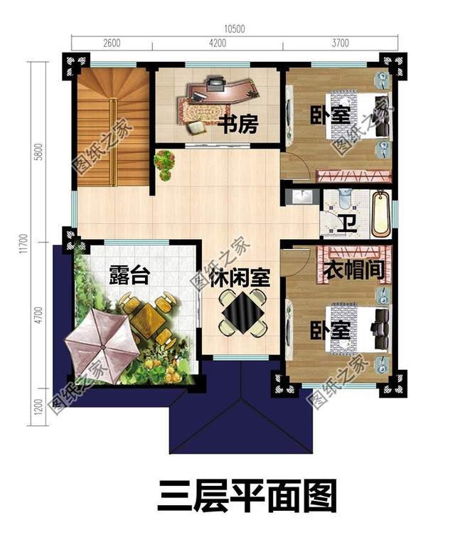 农村三层别墅设计，外观简洁大方，室内合理舒适