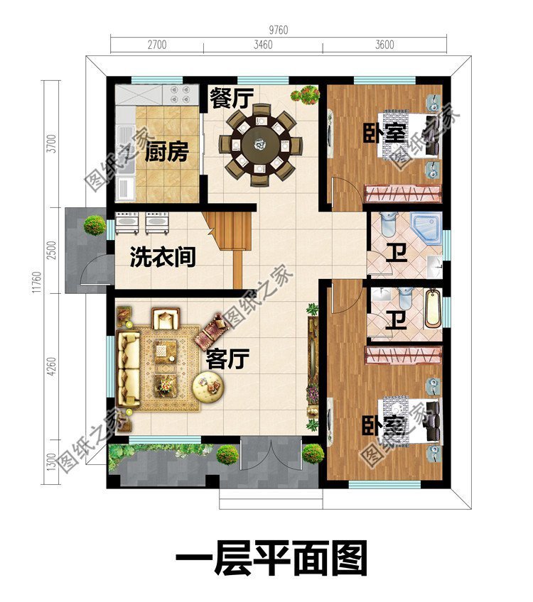 三套平屋顶别墅设计，施工简单造价不高，真正适合老百姓建造