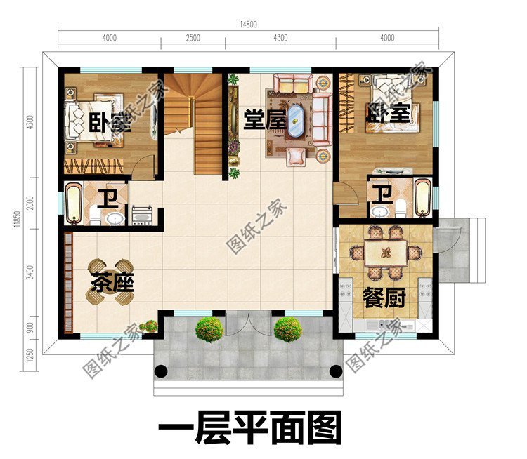 三套平屋顶别墅设计，施工简单造价不高，真正适合老百姓建造